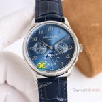 Swiss Copy Patek Philippe Geneve Perpetual Calendar new 39mm Blue Watches